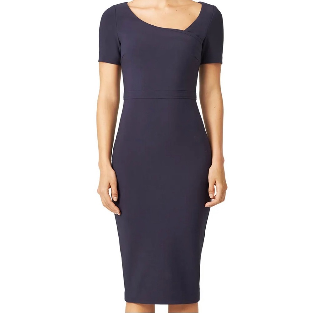 Likely Navy Blue Bowery Sheath Asymmetrical Women's Dress